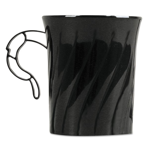 Wna Classicware Plastic Mugs, 8 oz, Black, PK192, 192PK WNA CWM8192BK